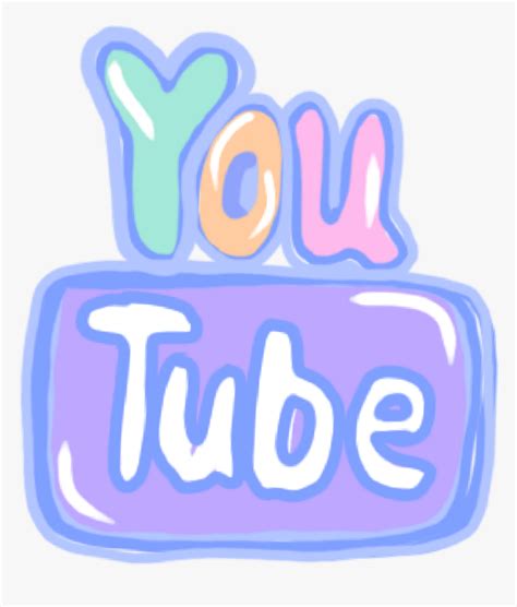 #youtube #logo #handpainted #cute #colorful - Pastel Transparent Youtube Logo, HD Png Download ...