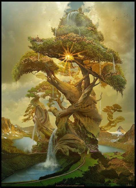 Pin by Rita M. on Magical Mystical Places Spaces | Tree of life artwork, Fall tree painting ...