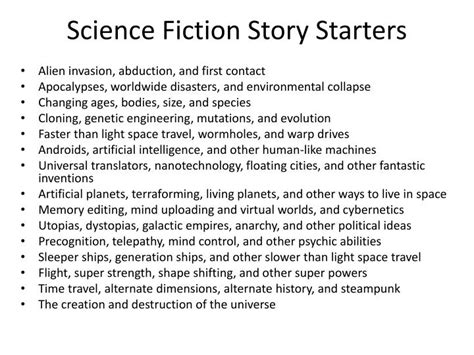 PPT - Science Fiction Story Starters PowerPoint Presentation, free ...