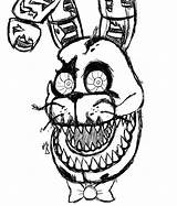 Nightmare Bonnie Drawing  Fnaf coloring Pages Coloring Sketches sketch template
