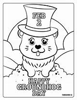 Free Printable Groundhog Coloring Pages  Word Searches sketch template