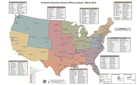 DHS Protective Security Advisor (PSA) Names and Locations March 2012 ...