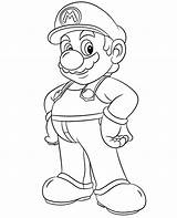 Printable coloring page Mario sketch template