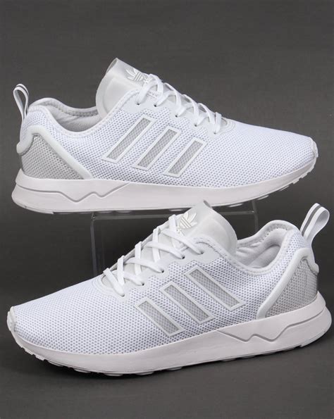 Adidas ZX Flux ADV Trainers White/White,originals,mens,shoes,runners