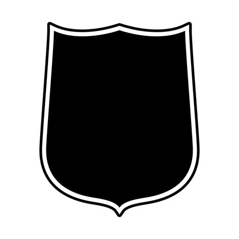 Shield vector black color isolated 10597865 Vector Art at Vecteezy