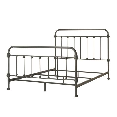 HomeSullivan Calabria Grey King Bed Frame-40E411BK-1GABED - The Home Depot in 2021 | Metal beds ...