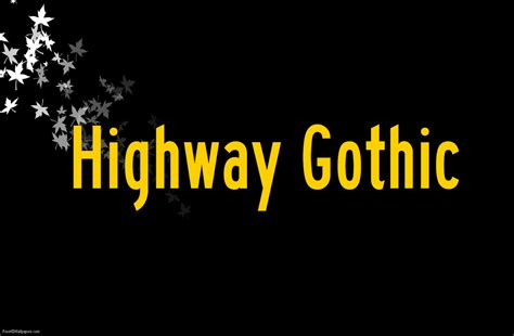 Highway Gothic Condensed Font - Free Font Download