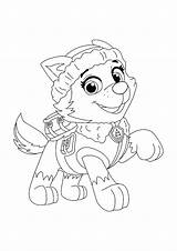 Paw Patrol Everest Coloring Sheet Page  sketch template