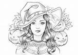 Free Printable Halloween Witch Coloring Page sketch template