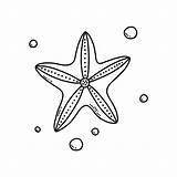 Cute Starfish Coloring Page sketch template