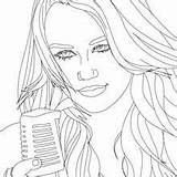 Miley cyrus Singing coloring Pages  Hellokidscom sketch template