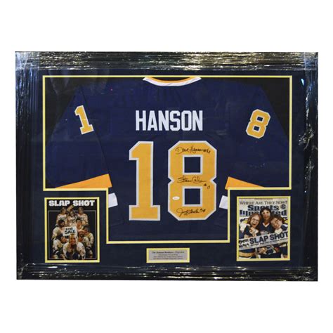 Hanson Brothers “Slap Shot” Autographed Jersey Custom Framed JSA – The ...