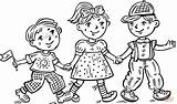 Children Boys And A Girl Celebrating coloring Page  Free Printable sketch template