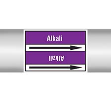 Roll form linerless Pipe Markers, without pictograms - Acids and Alkalis - Brady Part: N007119 ...
