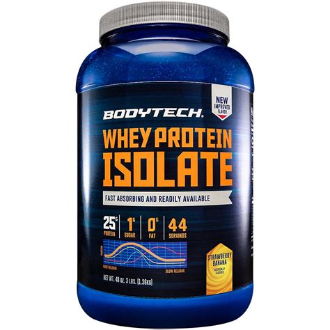 BodyTech Whey Protein Isolate Powder With 25 Grams of Protein per ...