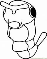 Caterpie Pokemon GO Coloring Page For Kids  Free Printable sketch template