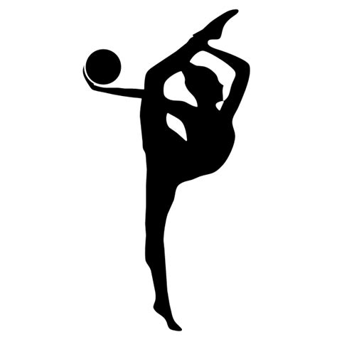 Rhythmic gymnast silhouette vector illustration | Free SVG