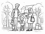 Coloring Page Featuring Parents  Coloring sketch template