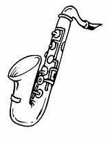 Normal Saxophone 1 Coloring Page  Free Printable Pages For Kids sketch template