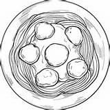 Spaghetti And Meatballs Coloring Pages sketch template