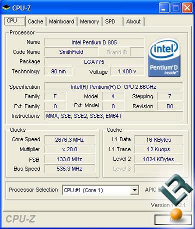 Overclocking The Intel Pentium D Processor 805 - Legit ReviewsIntel's ...