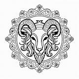 Capricorn Sign Coloring Sheet  Page sketch template