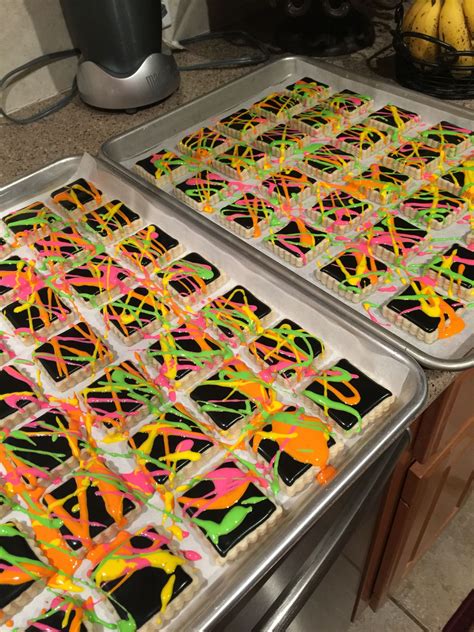 Neon Splatter Paint cookies! Love how these turned out....the pep rally theme this week was neon ...