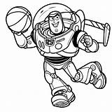 Buzz Lightyear Is Playing Baskteball coloring Page  Download Print Or sketch template