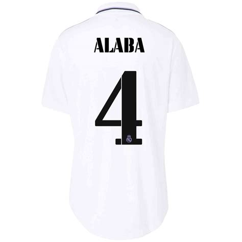2022/23 Womens adidas David Alaba Real Madrid Home Jersey - SoccerPro