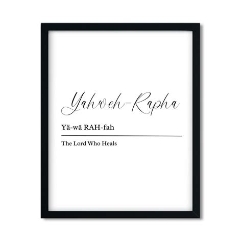 Yahweh Rapha Definition Print, Christian Printable, the Lord Who Heals ...