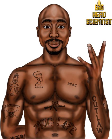 Download 2 Pac Thug Life Tattoo Illustration | Wallpapers.com