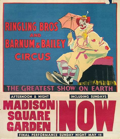 Chisholm Poster - Ringling Bros and Barnum and Bailey Circus Madison Square Garden