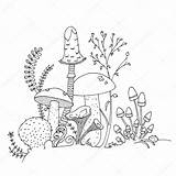 Clipart Mushroom Coloring Fungus Fungi Pages Common Clip Drawing  sketch template