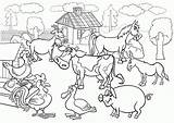 Animals In A Farm Coloring Page  Free Printable Pages For Kids sketch template
