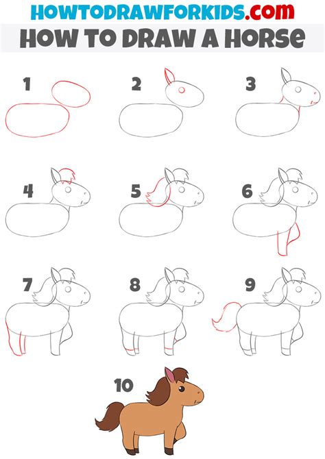 How To Draw A Horse Step By Step