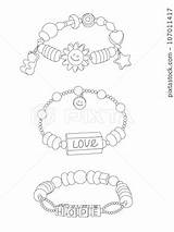 Bracelet Coloring Page sketch template