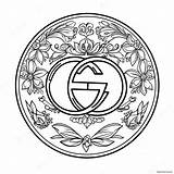 Gucci Logo Coloring Page 35342 28426 sketch template
