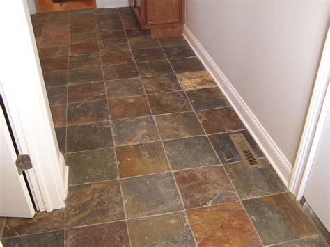 Multi-color Slate Tile Mudroom in Cuyahoga Falls, Ohio - Classic Tileworks