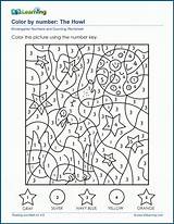 Color By Number The Howl  K5 Learning sketch template
