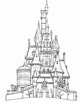 Mewarnai Gambar Istana Sketsa Gambarcoloring Kleurplaat Castles Boyama  sketch template