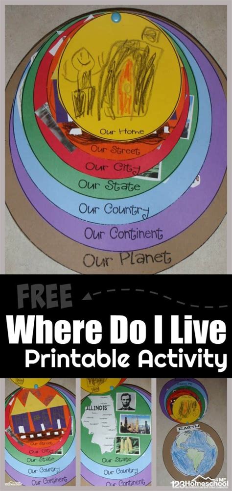 Where do i live free printable activity – Artofit