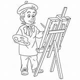 Artist Coloring Pages sketch template