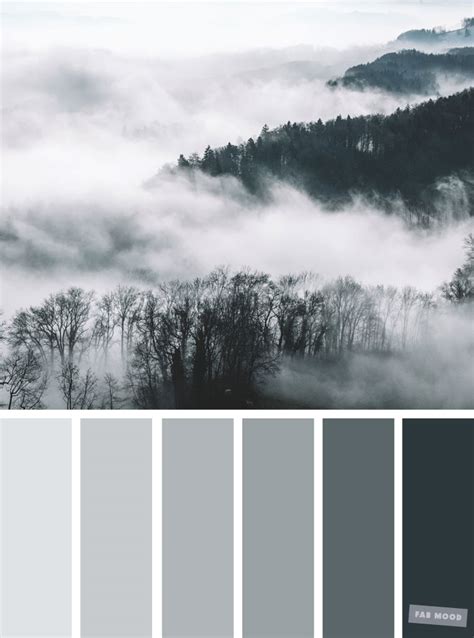 Smokey grey color palette - Shades of grey color combination