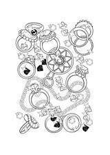Jewelry Coloring Book  Free Pages sketch template