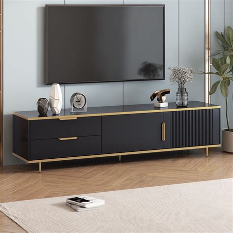 EUROCO TV Stand for 65+ Inch TV, Entertainment Center TV Media Console ...