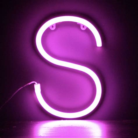 Neon Letter S – Pink | Pink neon lights, Neon letter lights, Neon