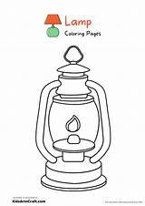 Camping Lantern Coloring Page sketch template
