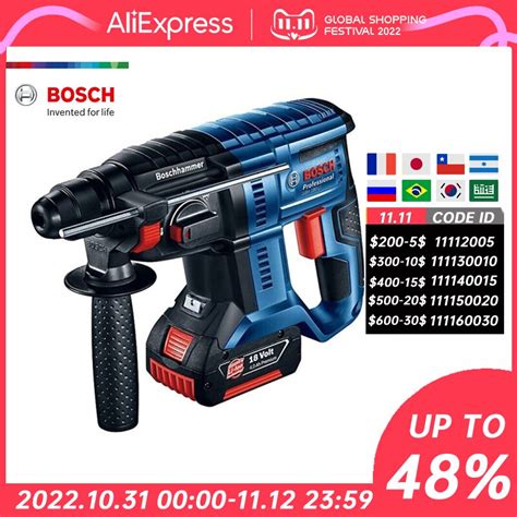 Bosch Gbh 180-li Cordless Rotary Hammers Sds Plus Brushless Motor 18v ...