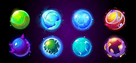 Free Vector | Magic fortune ball with light energy glow vector mystery future teller cartoon ...
