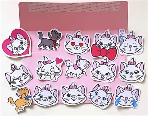 DISNEY THE ARISTOCATS Marie Emoji Stickers Disney Character Stickers Marie Cat $4.21 - PicClick